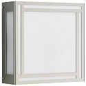 Outdoor Wall and Ceiling luminaire Type No. 6285, IP44, 15.5 x 25.5cm5, E27 QA55 max. 57W, stainless steel / opal glass