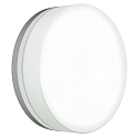 Outdoor LED Wall and Ceiling luminaire Type No. 6307, IP65, � 19cm, 12W 3000K 1200lm, silver matt / glass opal