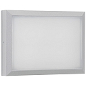 Wand- en plafondarmatuur TYPE NO 6403 lang, dimbaar, slagvast IP54, zilver mat dimbaar