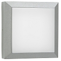 Outdoor LED Wall and Ceiling luminaire Type No. 6560, IP54 IK08, 19 x 19cm, 8W 3000K 880lm, cast alu, dimmable, silver