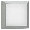 Outdoor LED Wall and Ceiling luminaire Type No. 6561, IP54 IK08, 26 x 26cm, 16W 3000K 1600lm, cast alu, dimmable, silver
