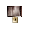 Wandarmatuur AP CLAVIUS E14 IP20, goud, tabak dimbaar