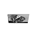 Blulaxa Mounting frame for LED Reflector cutting out: 68 mm, square, adjustable, incl. 1x GU10 socket, chrome