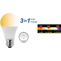HWH LED lamp peervorm A60 CCT Switch, schakelbaar E27 10W 810lm 2700,6500,4000K 200� CRI >80 