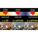 HWH LED lamp peervorm A60 CCT Switch, schakelbaar E27 10W 810lm 2700,6500,4000K 200� CRI >80 