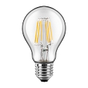 LED Lamp pear shape, 9W (75W), E27, 1055lm, 2700K, glass clear, dimmable