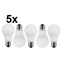 LED lamp peervorm set van 5 E27 5,5W 470lm 2700K 180� CRI > 80 