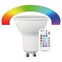 RGBW lamp with remote control RGB GU10 5W 345lm 2700K 120� CRI > 80 dimmable