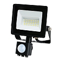 HWH floodlight swivelling, with sensor IP44, black 