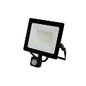 HWH floodlight swivelling, with sensor IP44, black 