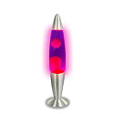 LED lava lamp IP20, purple, pink, silver 