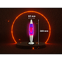 LED lava lamp IP20, purple, pink, silver 