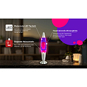 LED lava lamp IP20, purple, pink, silver 