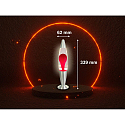 HWH LED lava lamp IP20, clear, red, silver 
