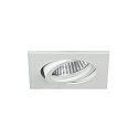 Downlight draaibaar, vierkant GX5,3 IP20, wit dimbaar