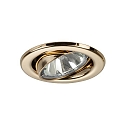 Downlight rond, draaibaar GX5,3 IP20, goud dimbaar
