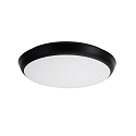 Wandarmatuur voor buitenshuis MAKIRA � 25CM klein, rond, slagvast IP65, gepoedercoat, zwart dimbaar