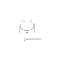Brumberg Wandarmatuur voor buitenshuis MAKIRA � 25CM klein, rond, slagvast IP65, gepoedercoat, zwart dimbaar