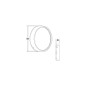 Brumberg Wandarmatuur voor buitenshuis EYE rond, CCT Switch, slagvast IP65, wit mat 