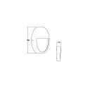 Brumberg Wandarmatuur voor buitenshuis EYE halfrond, CCT Switch, slagvast IP65, zwart mat 