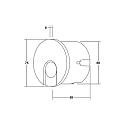 Brumberg Wandinbouwarmatuur WALL KIT68 rond IP20, wit 