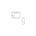 Brumberg outdoor wall luminaire COATIS square, switchable IP65, powder coated, graphite grey 