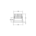 Brumberg recessed luminaire, glossy, black, transparent 9,2W 820lm 3000K 20-40� 20-40� CRI 80-89
