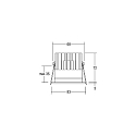 Brumberg Plafondinbouwarmatuur ALTERO-R rond, direct IP44, chroom, wit dimbaar