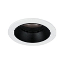 Plafondinbouwarmatuur ALTERO-R rond, direct IP44, zwart, wit dimbaar