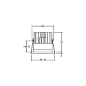 Brumberg Inbouwarmatuur, glanzend, zwart, transparant 9,2W 840lm 4000K 20-40� 20-40� CRI 80-89