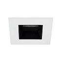 Plafondinbouwarmatuur ALTERO-S hoekig, direct IP44, zwart, wit dimbaar