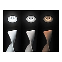 Brumberg Recessed LED downlight with funnel cover, IP20, round, � 8.2cm, dim2warm, 350mA, 12W 1800-3000K 930lm 24�, white