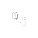 Brumberg Downlight PENCIL MINI cilindrisch, opbouwversie IP20, gepoedercoat, wit dimbaar