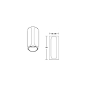 downlight PENCIL MAXI cylindrical, surface-mounted version IP20, powder coated, white dimmable
