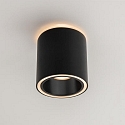 Downlight DOLOK-R rond, met sierring, direct / indirect IP20, zwart mat dimbaar