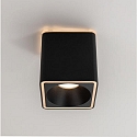 Downlight DOLOK-S hoekig, met sierring, direct / indirect IP20, zwart mat dimbaar