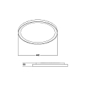 Brumberg downlight SUNNY MIDI / 44CM PHASE CCT Switch, dimmable, direct / indirect IP20, black matt dimmable