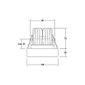 Brumberg Inbouwarmatuur IP20, glanzend, transparant 13W 950lm 3000K 20-40� 20-40� CRI 80-89