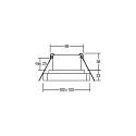 Brumberg Downlight QUIBIC hoekig, ingebouwde versie, direct / indirect IP20, zwart mat dimbaar