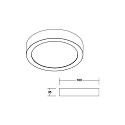 Brumberg LED paneel FLAT37 klein, opbouwversie, 18W 1290lm 3000K CRI 80-89
