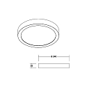 Brumberg LED paneel FLAT37 groot, opbouwversie, 24W 1630lm 3000K CRI 80-89
