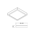 Brumberg Paneelarmatuur IP20, opaal, wit dimbaar