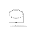Brumberg ceiling luminaire SUNNY MIDI / 44CM DALI-2 DALI controllable, CCT Switch, direct / indirect IP20, black matt dimmable