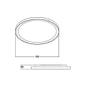 Brumberg ceiling luminaire SUNNY MAXI / 55CM DALI-2 DALI controllable, CCT Switch, direct / indirect IP20, black matt dimmable