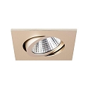Downlight draaibaar, vierkant IP20, champagne dimbaar