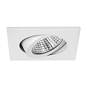 Downlight PLUG & PLAY draaibaar, vierkant IP20, wit dimbaar