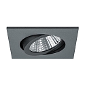 Downlight PLUG & PLAY draaibaar, vierkant IP20, titaan dimbaar