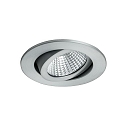 Recessed LED spot dim2warm, 350mA, 6W 3000-1800K 460lm 38�, matt alu