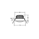Brumberg recessed luminaire IP20, glossy, transparent  12W 880lm 1800|3000K 20-40� 20-40� CRI 80-89