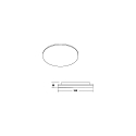 Brumberg outdoor ceiling luminaire BYAM-R MAXI round, CCT Switch, impact resistant, switchable, multipower IP65, white matt 